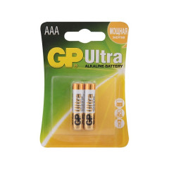 Батарейки алкалиновые GP Ultra Alkaline (24А ААА) 2шт на блистере/GP24AU-CR2Ultra (Р)
