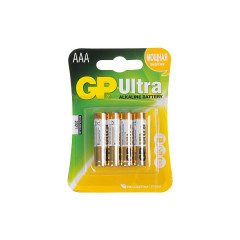 Батарейки алкалиновые GP Ultra Alkaline (24A AAA) 4 шт на блистере/GP24AU-2CR4 (Р)