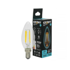 Лампа филаментная СТАРТ LED F-Candle E14 7W40 10/100 (Р)