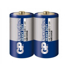 Батарейки солевые GP PowerPlus 14C типоразмера C - 2 шт. в пленке/GP14CEBRA-2S2
