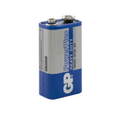 Батарейки солевые GP PowerPlus 9V Крона - 1 шт. в пленке/GP1604CEBRA-2 (Р)