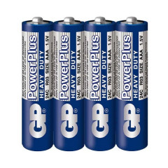 Батарейки солевые GP PowerPlus 24C AAA - 4 шт. в пленке/GP24CEBRA-2S4