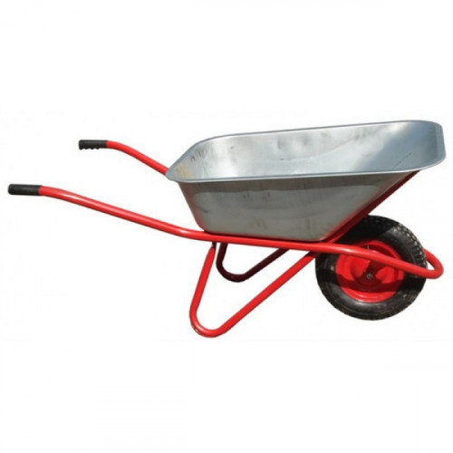 Тачка "СТРОИТЕЛЬНАЯ"1-0 Колесная ЭКОНОМ груз.00кг,65л,колесо пневм 4,00*8,диам 16)КРАСНЫЙ КАРКАС (Р)
