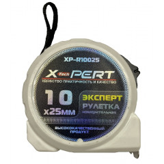 Рулетка ударопрочная 5м*25мм белая XP-R5025 (автостоп) [120] 3727