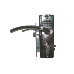 Дверная ручка с защелкой "Тиффани" C CЕРДЦЕВИНОЙ S3011-96 SN (хром) [30]