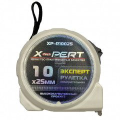 Рулетка ударопрочная 3м*19мм белая XP-R3019 (блокировка) [180] 