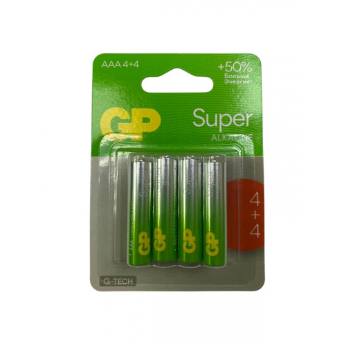 Батарейки алкалиновые GP Super Alkaline (24А АA) 8 шт на блистере/GP24A-CR8