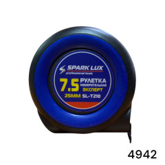 Рулетка 7,5m*25mm SPARK LUX с трещеткой [12/72]